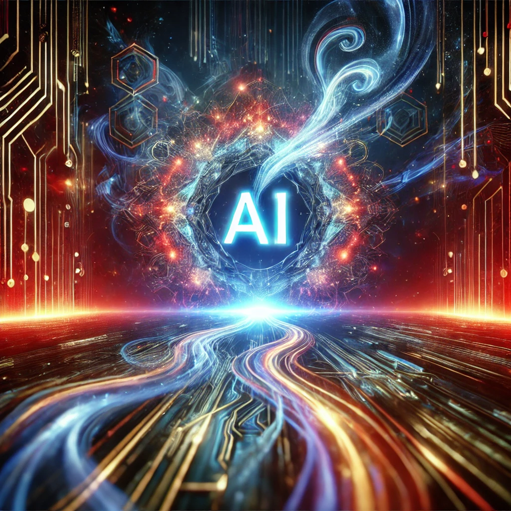 a digital art of a road with lights and lines